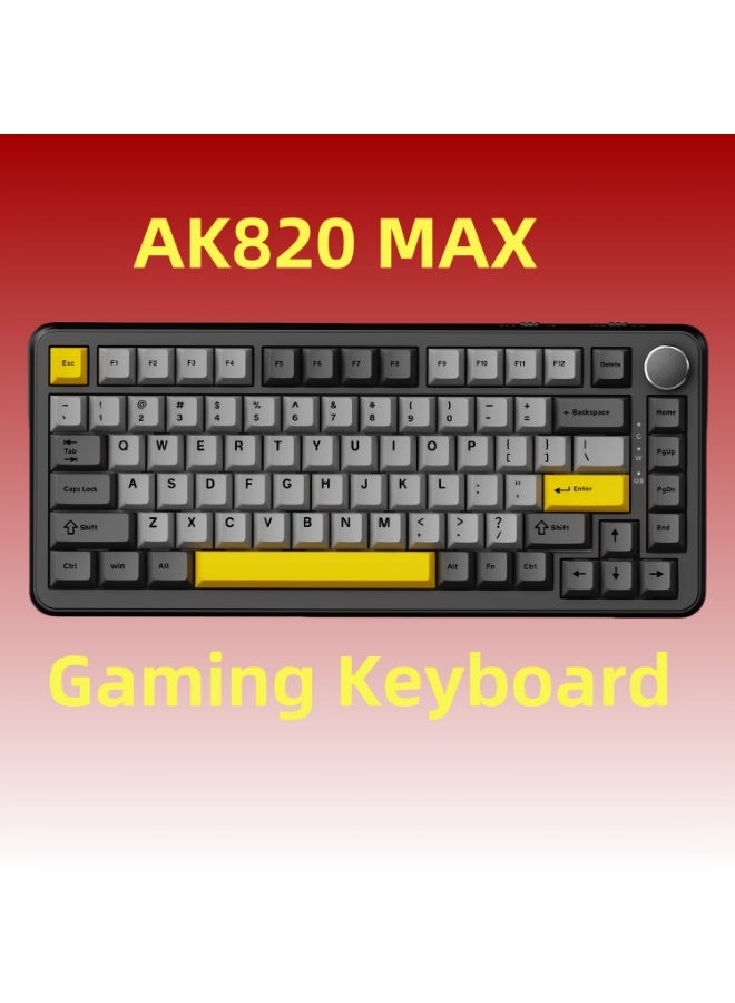 A-jazz AK820 Max 75% Hall Effect Magnetic Gaming Keyboard, Rapid Trigger, Adjustable Actuation 0.1-3.4mm, 8K Polling Rate, RGB Backlit, Wired USB-C - Image 3