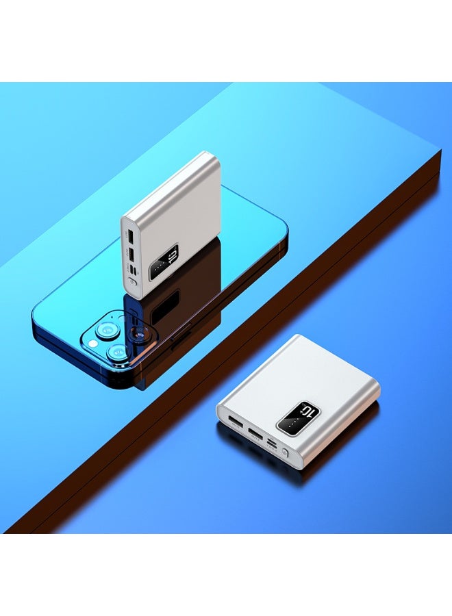 20000 mAh Digital Display Compact Power Bank Portable Mini Fast Charging Large Capacity Mobile Power Bank (White)  - Image 2