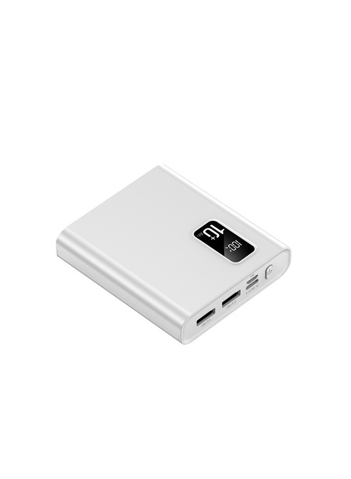 20000 mAh Digital Display Compact Power Bank Portable Mini Fast Charging Large Capacity Mobile Power Bank (White)  - Image 3