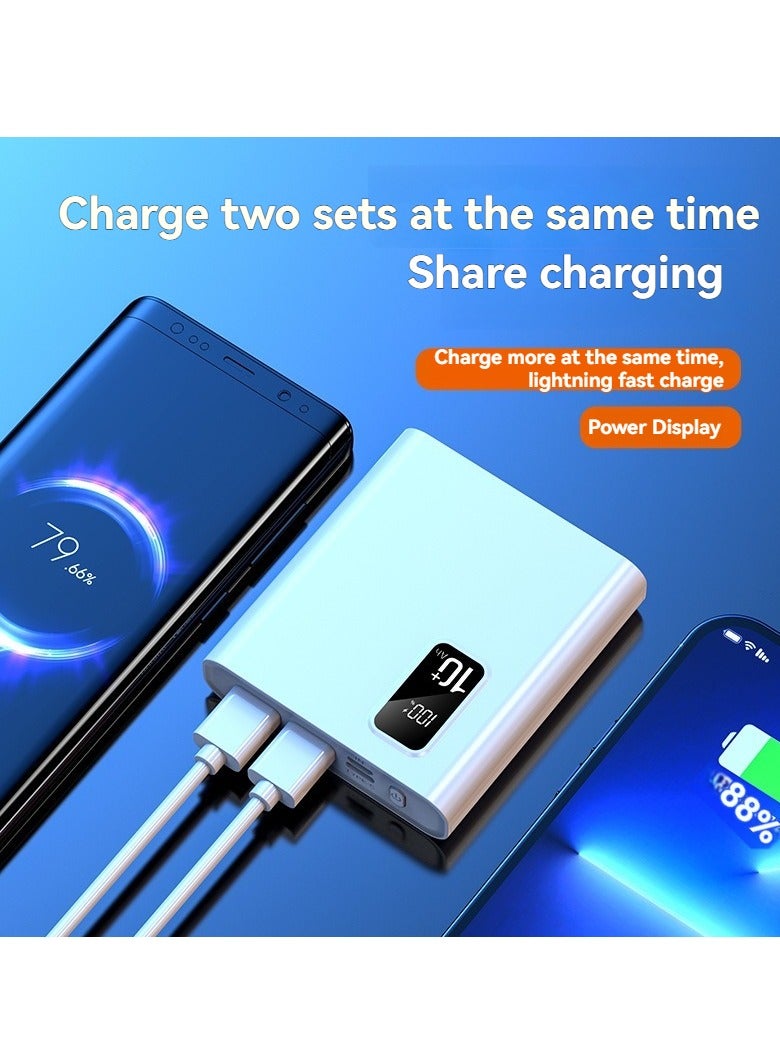 20000 mAh Digital Display Compact Power Bank Portable Mini Fast Charging Large Capacity Mobile Power Bank (White)  - Image 1