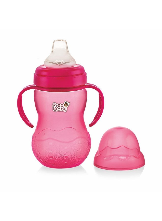 Beebaby Grippee Soft Silicone Spout Sippy Cup With Handle For Babies, Leak Proof, Anti Spill Sipper For Baby 6 Months+, 100% Bpa Free (Grippee - Pink, 300 Ml) - Image 1