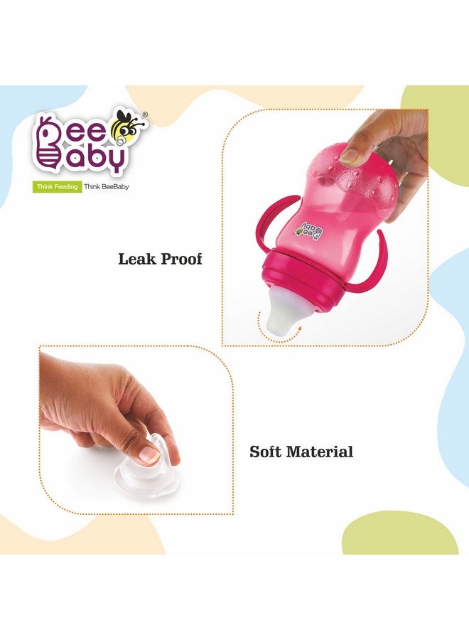 Beebaby Grippee Soft Silicone Spout Sippy Cup With Handle For Babies, Leak Proof, Anti Spill Sipper For Baby 6 Months+, 100% Bpa Free (Grippee - Pink, 300 Ml) - Image 5