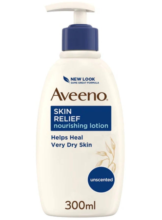 Aveeno Skin Relief Nourishing Lotion 300ml | Soothes Very Dry & Irritated Skin, Clinically Tested 72H Moisture - Image 1