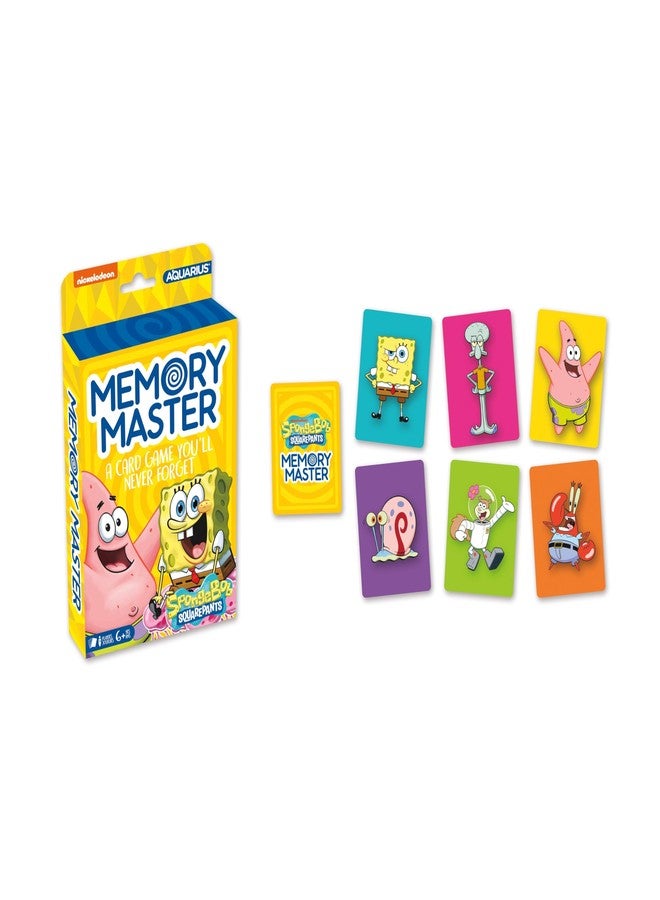 AQUARIUS Spongebob Squarepants Memory Master Card Game - Fun Family Party Game for Kids, Teens & Adults - Entertaining Game Night Gift - Officially Licensed Spongebob Squarepants Merchandise - Image 1