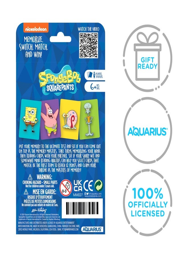 AQUARIUS Spongebob Squarepants Memory Master Card Game - Fun Family Party Game for Kids, Teens & Adults - Entertaining Game Night Gift - Officially Licensed Spongebob Squarepants Merchandise - Image 2