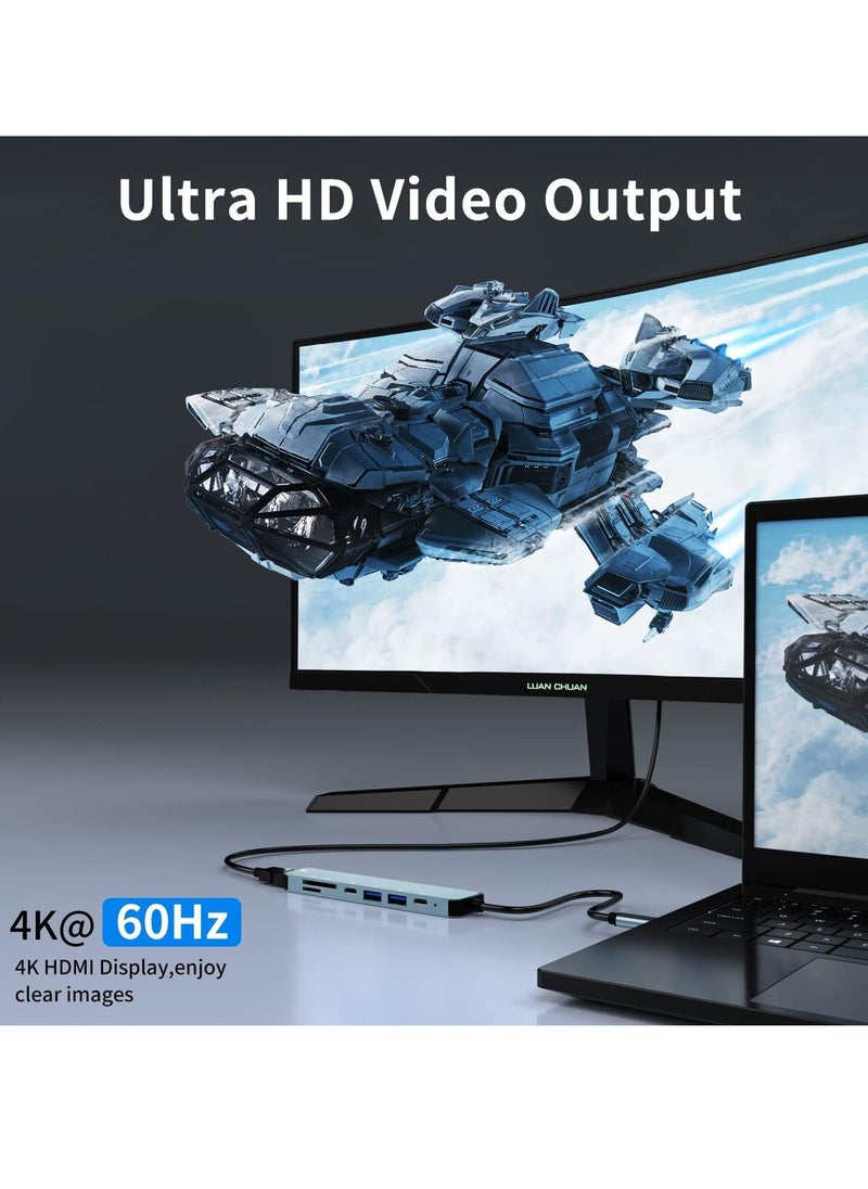Generic - 7 In 1 USB-C Docking station With HDMI Port Hub - Image 1
