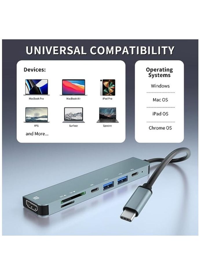 Generic - 7 In 1 USB-C Docking station With HDMI Port Hub - Image 1