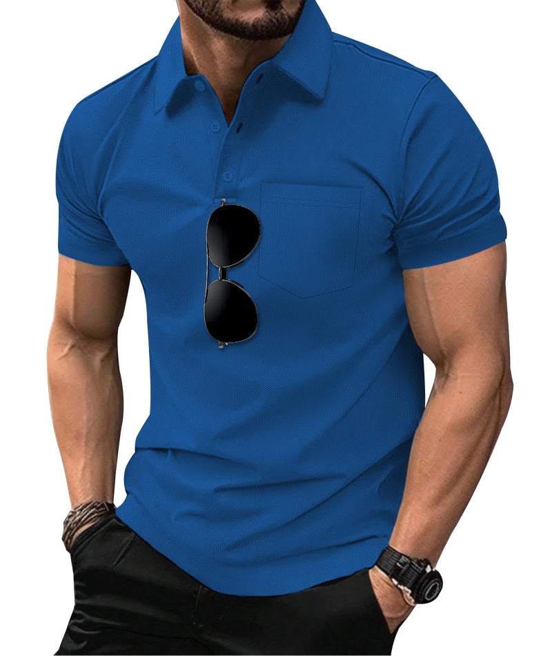 SCODI 5 Pack Mens Pocket Polo Shirts Short Sleeve Multipack Golf Shirt for Men Moisture Wicking Casual Athletic Work T-Shirts Grey Khaki Green Blue Black XL - Image 2
