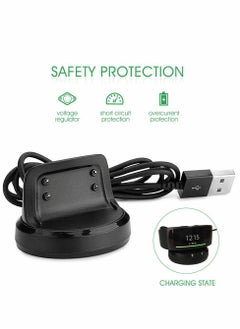 Y&D Charger for Gear Fit 2, Replacement USB Charging Dock Cradle Cable Samsung Fit2 Pro SM-R365 SM-R360 (Black)  - Image 4