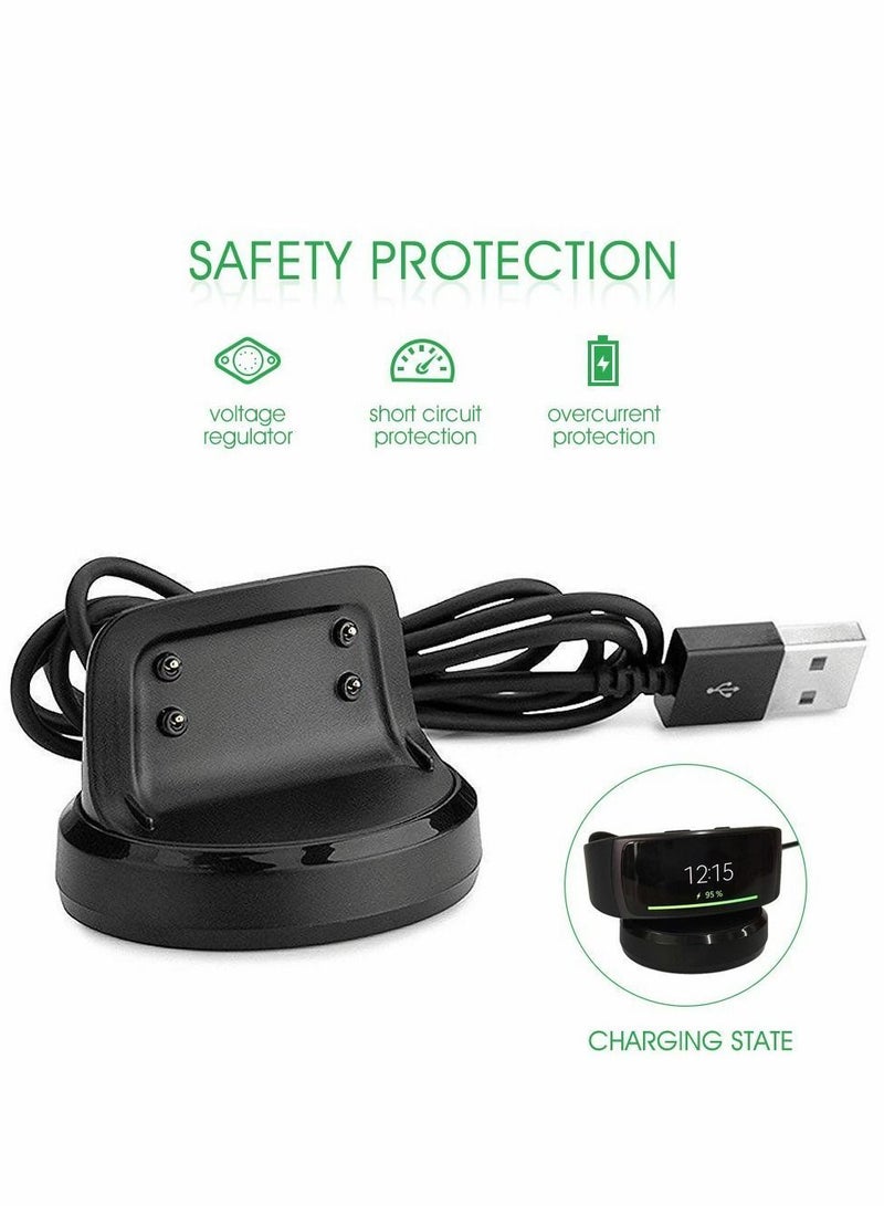 Y&D Charger for Gear Fit 2, Replacement USB Charging Dock Cradle Cable Samsung Fit2 Pro SM-R365 SM-R360 (Black) - Image 4