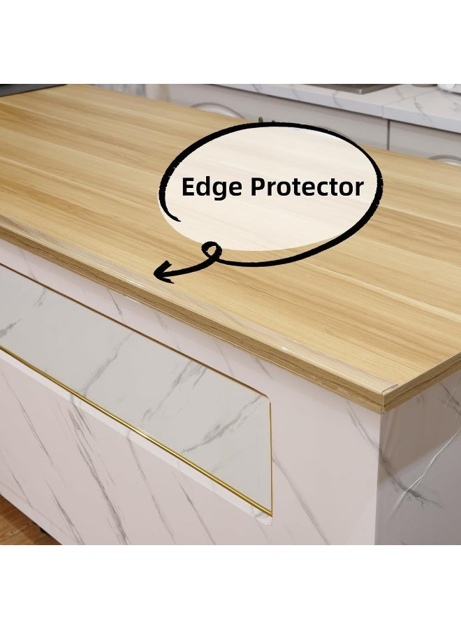 Trimold Clear Peel and Stick L Molding Corner Guards with 90° Angle for Wall Door Frame Cabinet Baseboard Protection and Decoration, 2.9ft x 1.2in (3Pcs) - Image 5