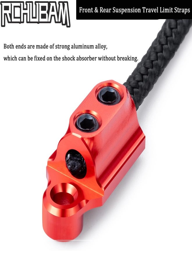RCHUBAM Front & Rear Suspension Travel Limit Straps RC Shock Absorber Protection Straps Compatible with LOSI 1/18 Mini LMT Monster Truck Absorber Upgrade Parts (Black) - Image 5