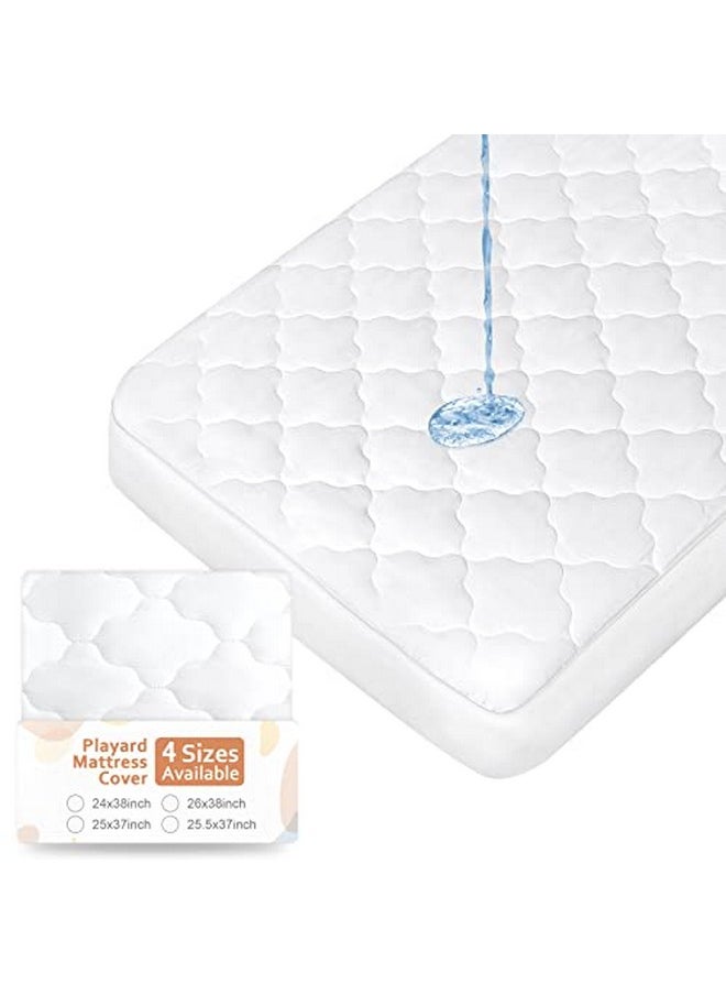 Moonsea وسادة مرتبة Pack N Play (4 أحجام) تناسب Graco Pack &#39;N Play Travel Dome Lx Playard Pack And Play، غطاء واقي لملاءات المرتبة المقاومة للماء والمبطنة الناعمة Pack And Play، ملاءات مرتبة ملائمة  - Image 1