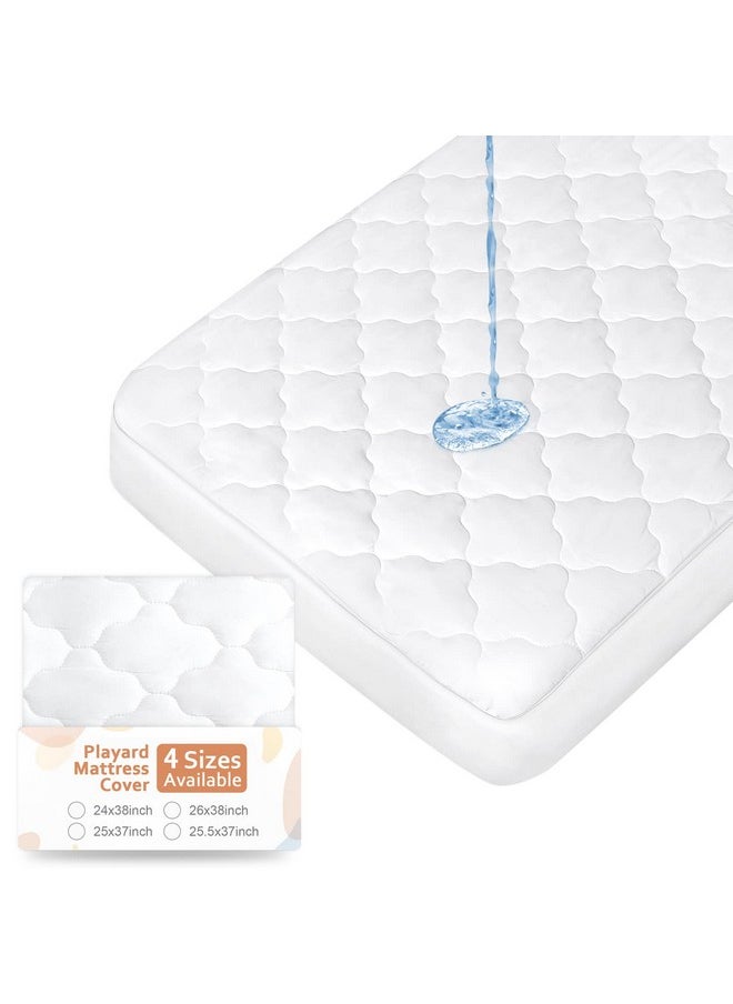 Moonsea وسادة مرتبة Pack N Play (4 أحجام) تناسب Graco Pack &#39;N Play Travel Dome Lx Playard Pack And Play، غطاء واقي لملاءات المرتبة المقاومة للماء والمبطنة الناعمة Pack And Play، ملاءات مرتبة ملائمة  - Image 2
