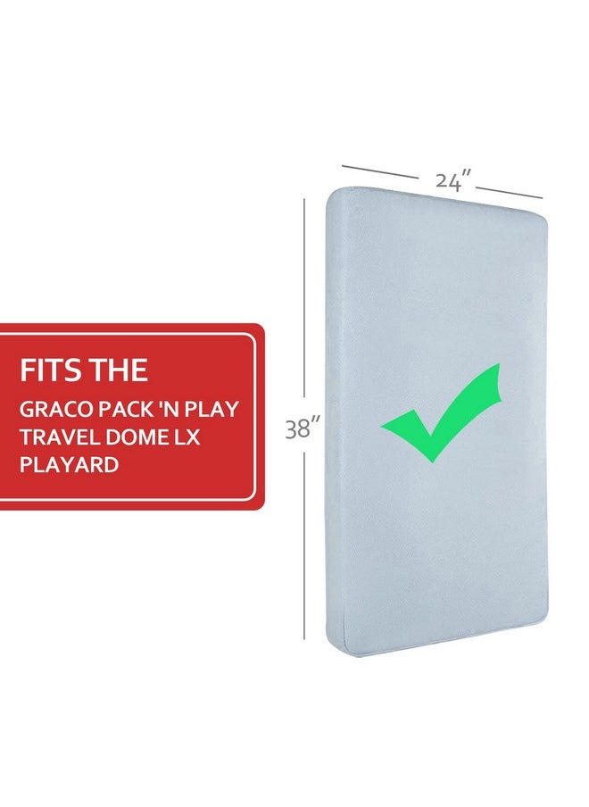 Moonsea وسادة مرتبة Pack N Play (4 أحجام) تناسب Graco Pack &#39;N Play Travel Dome Lx Playard Pack And Play، غطاء واقي لملاءات المرتبة المقاومة للماء والمبطنة الناعمة Pack And Play، ملاءات مرتبة ملائمة  - Image 5