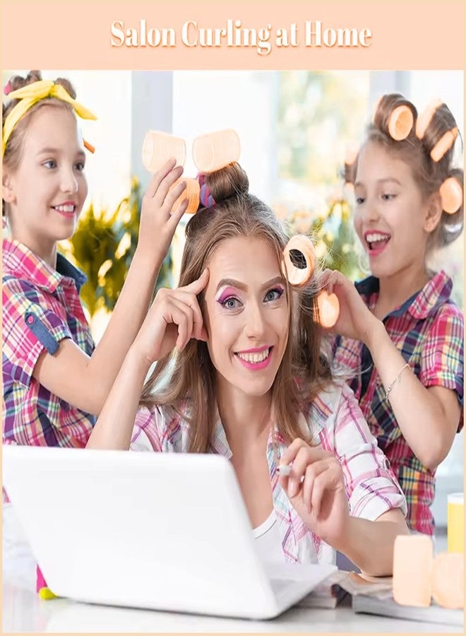 Scarlet Line Professional Hair Curling Rollers - Hairdressing Self Grip Plastic Curlers for Home and Salon Use - Image 5