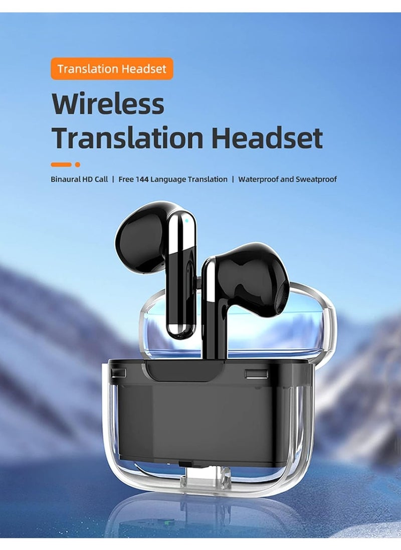 Furtey - Language Translation Earbuds Multifunctional Bluetooth Noise Reduction Translation Headset Supports 144 Languages - Image 1