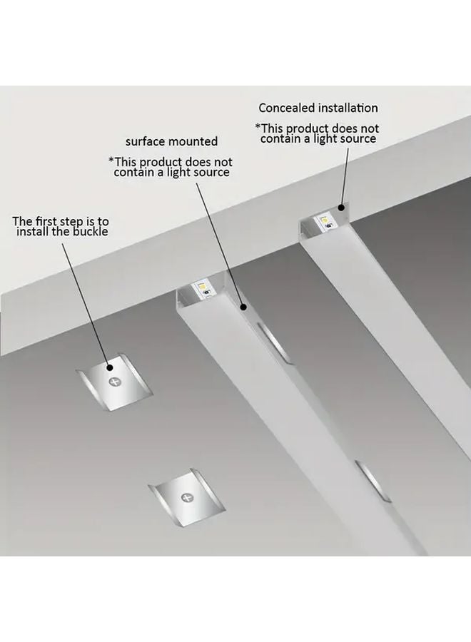 Black Aluminum LED Channel System 1m With Black Diffuser Lids For LED Strip Lights - Image 5