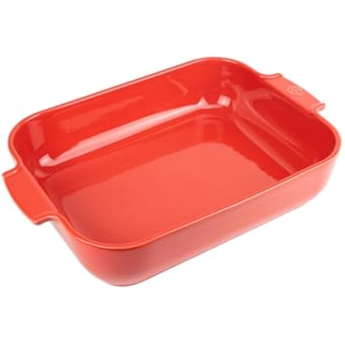 PEUGEOT Appolia Rectangular Oven Dish 40Cm Red Ceramic Mechanical And Thermal Shock Resistant 20 To 250C Ergonomic Handles10 Year Warranty Made In France - Image 1
