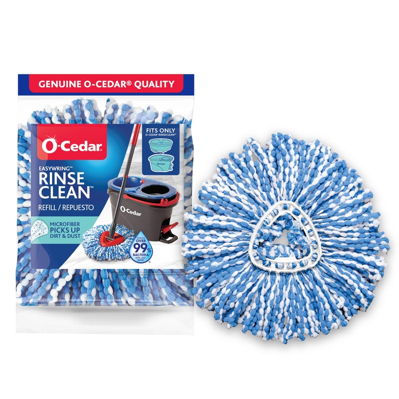 o cedar O-Cedar EasyWring RinseClean Spin Mop Microfiber Refill, 1-Pack, Blue - Image 1