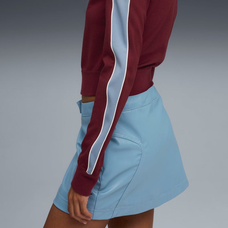 PUMA FUTURE.PUMA.ARCHIVE T7 Slim Cropped Womens Red Track Jacket - Image 5