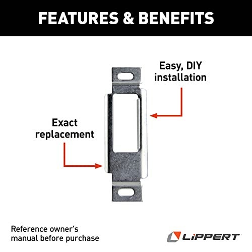 Lippert Components قفل باب الأمتعة البديل من ليبرت، لا يتطلب تجميع، تركيب سهل بنفسك لعربات 5th، مقطورات السفر والمنازل المتنقلة - 314301، فضي - Image 3