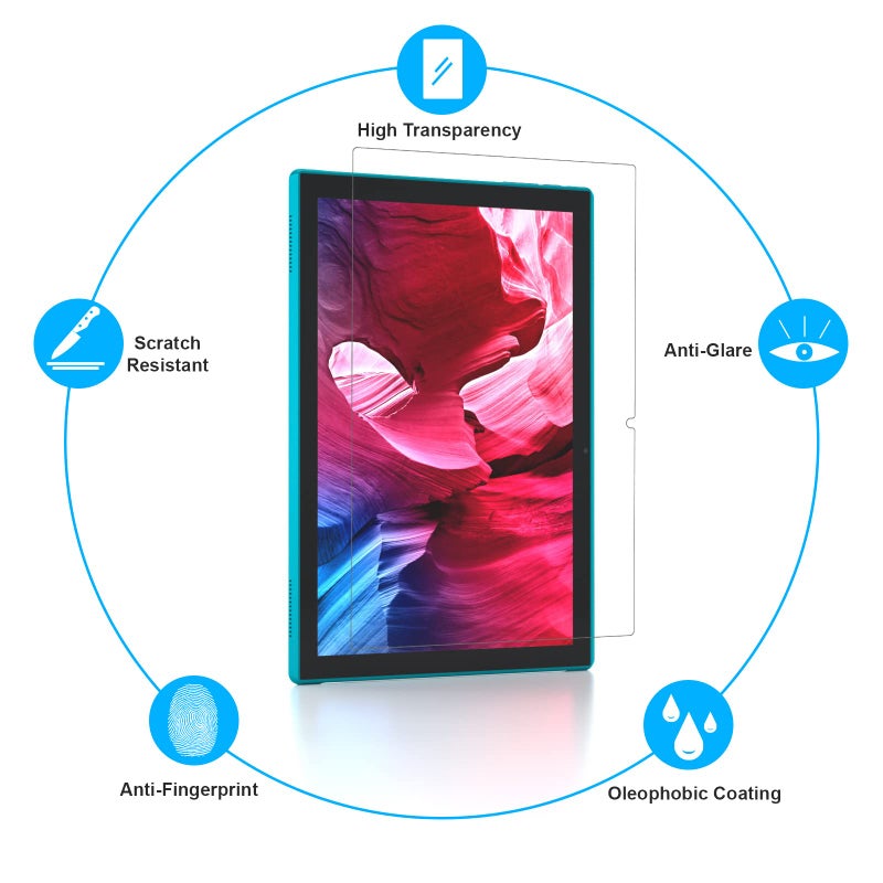 ZZB 2 Pack Screen Protector Tablet, HD Anti-Scratch Tempered Glass Tablet Protective Film for ZB10 and YQ10S 10.1IN Tablets, 9H Hardness, No Bubble, Easy to Apply. - Image 4