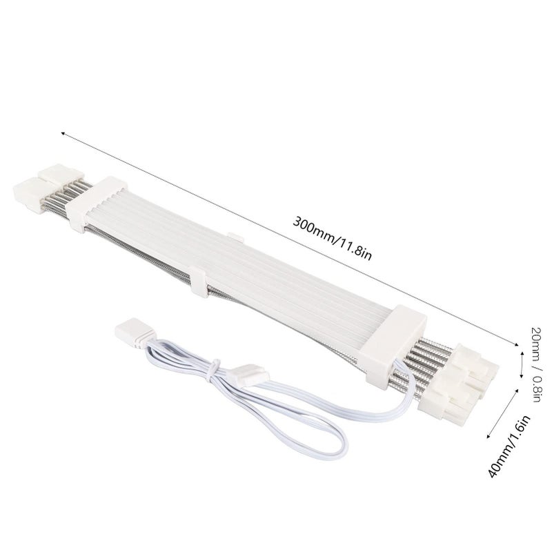 Double 8Pin ARGB Extension Sleeved Cable 5V 18AWG Flexible High Current PSU Cable Multiple Color Modes - Image 5