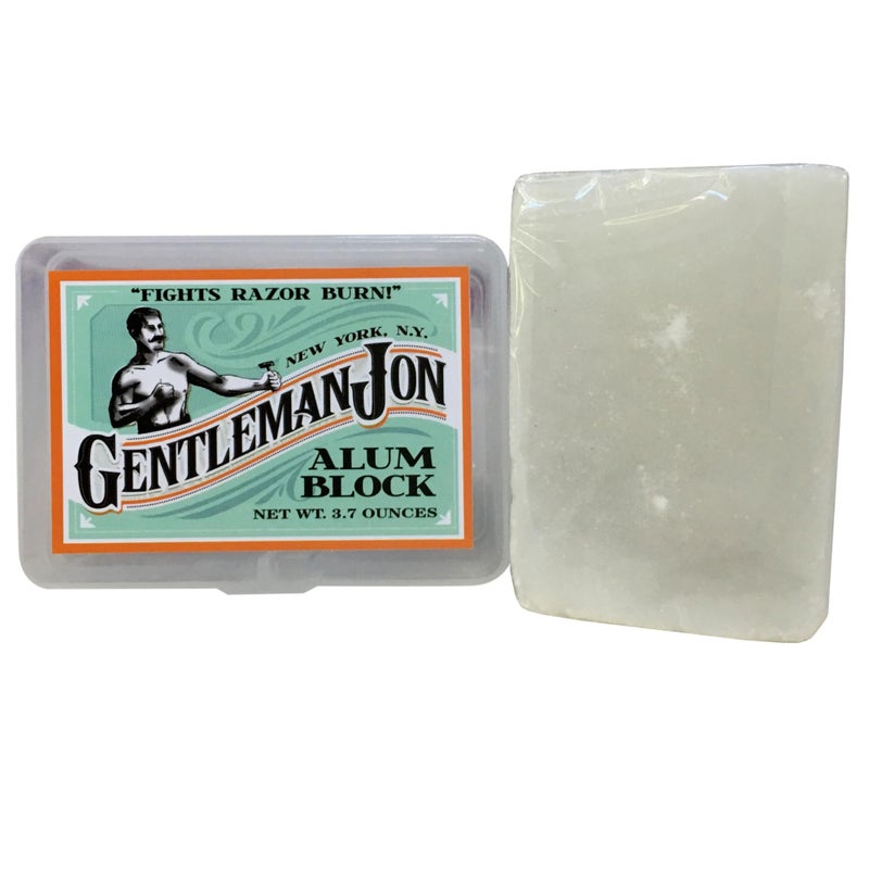 Gentleman Jon بلوك الألمنيوم من جنتل مان جون 3.7 أونصة في علبة بلاستيكية | حسّن حلاقة وجهك - حل مهدئ لتهيج الحلاقة - علبة بلاستيكية متينة مناسبة للسفر - Image 1