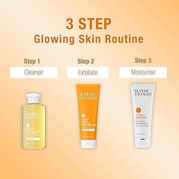 Super Facialist Vitamin C Brighten Skin Renew Cleansing Oil Face Cleanser for Dissolving Makeup Remove Daily Impurities Contains Olive Oil Vegan Friendly 200ml Pack of 5 - Image 4