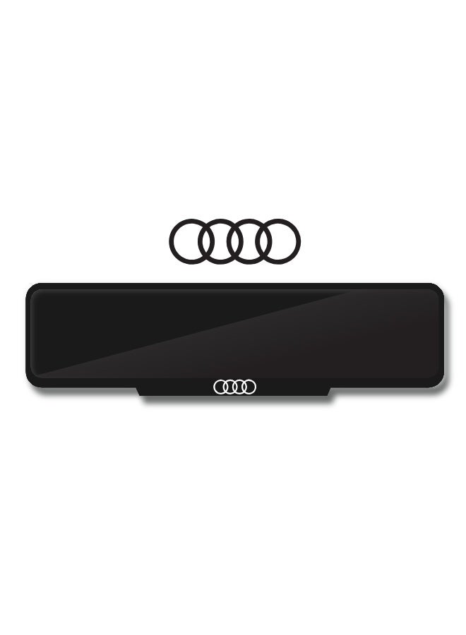 DXBSTAMPS 🏁 Custom Audi Logo Number Plate Frame – Sleek Black Finish – Available in Sport, Square & Long Sizes – Stylish & Durable – Easy Fix with Strong Tape  - Image 1