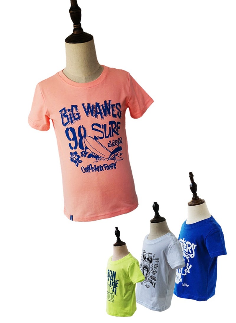 Boys T-shirt Short Sleeve Tees Summer Children's Clothing Cartoon Printed Top 2 4 6 Years  - Image 4