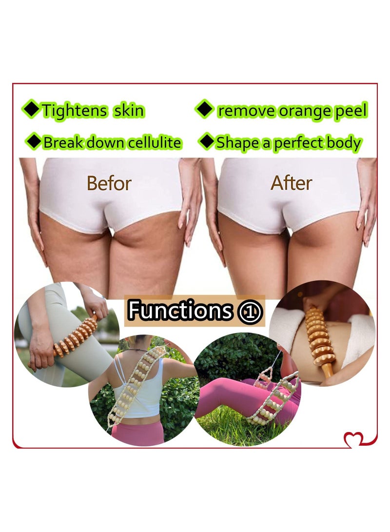 4 في 1 أدوات تدليك العلاج الخشبي لتشكيل الجسم طقم Maderoterapia مكافحة مُدلك سلوليت طقم أدوات نحت الجسم - Image 2