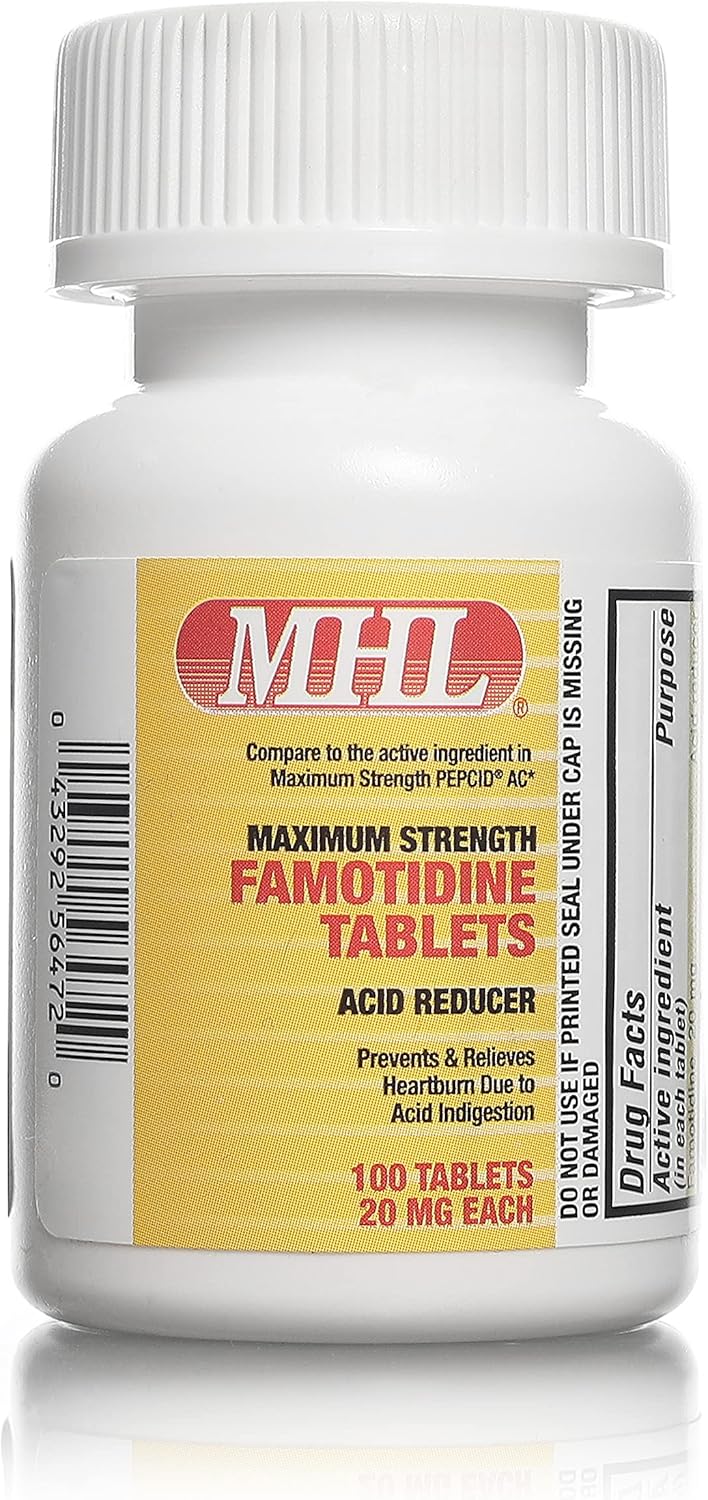 WELMATE Famotidine 20 mg 100 Count Tablets Acid Reducer - Image 1