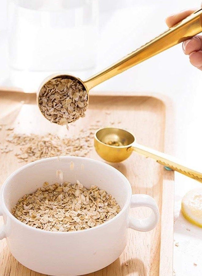 2PCS الفولاذ المقاوم للصدأ القهوة والشاي مع كيس كليب ، رائع لقياس القهوة والشاي ومسحوق البروتين والمشروبات الفورية - Image 5