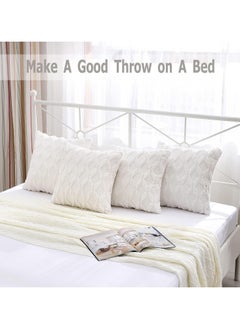 Vparty Pack of 2 Wool Throw Pillow Covers – 18x18 Inches Decorative Farmhouse Velvet Couch Pillow Cases, Soft Plush Square Cushions, Pillowcase for Living Room, Bedroom, Sofa, and Home Décor  - Image 3