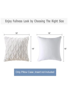 Vparty Pack of 2 Wool Throw Pillow Covers – 18x18 Inches Decorative Farmhouse Velvet Couch Pillow Cases, Soft Plush Square Cushions, Pillowcase for Living Room, Bedroom, Sofa, and Home Décor  - Image 5