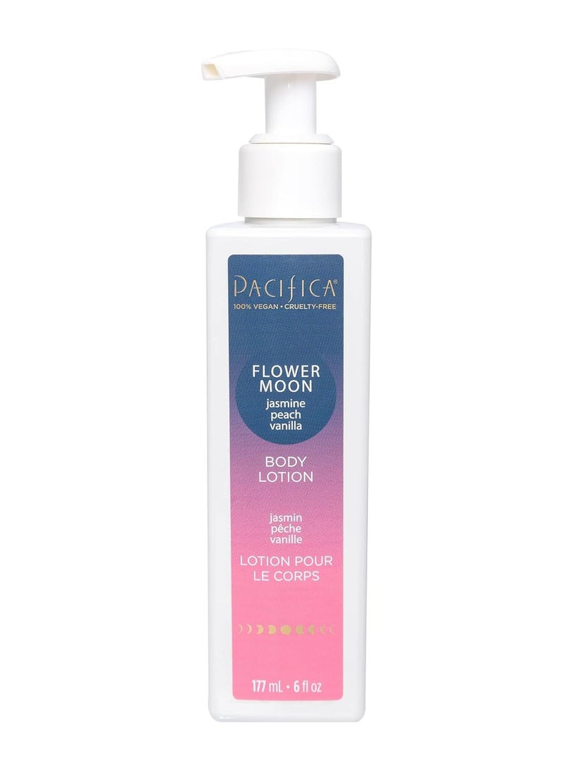 Pacifica Pacifica Body Lotion - Flower Moon Body Moisturizer - Plant Powered Aromatherapy - Scented Jasmine, Peach, Vanilla Scent - Shea Butter Hand Lotion - Clean Vegan & Cruelty-Free Dermatologist Tested  - Image 1