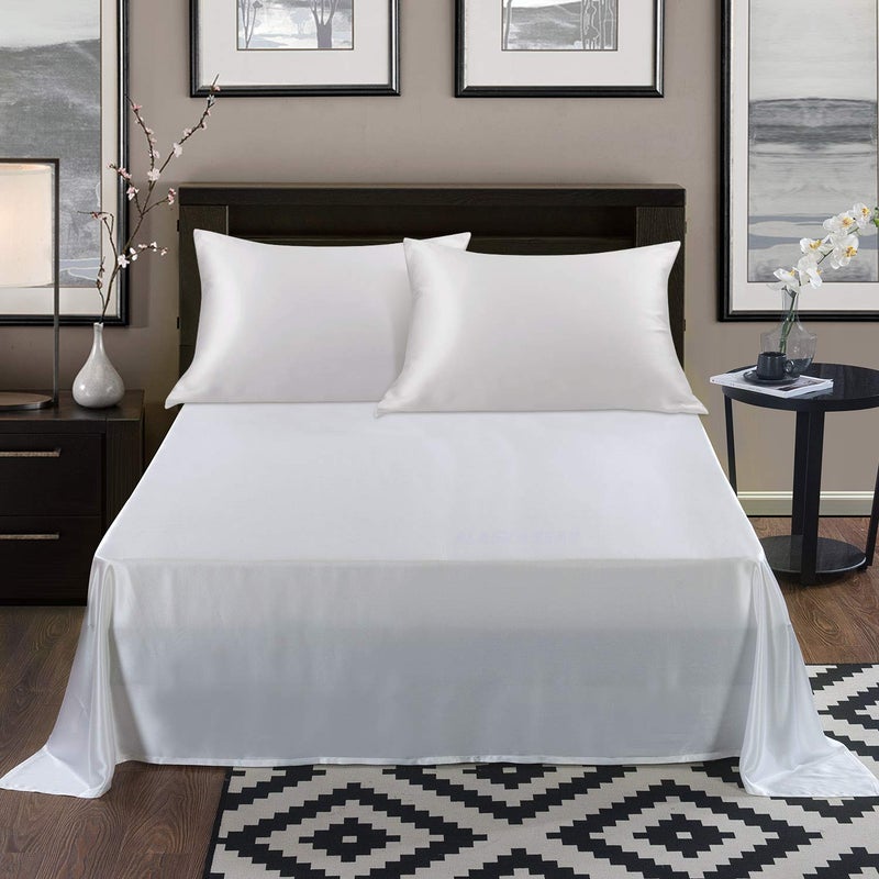 ALASKA BEAR Silk Pillowcase for Hair and Skin, 100% Mulberry Silk Pillow Cases Queen Size for Beauty and Cool Sleep, Scrunchy Gift Set, Natural White(1pc, Ivory) - Image 5