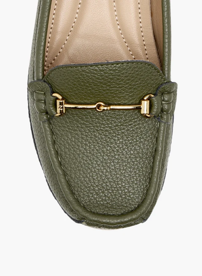 Le Confort Metal Accent Comfort Loafers with Wedge Heels