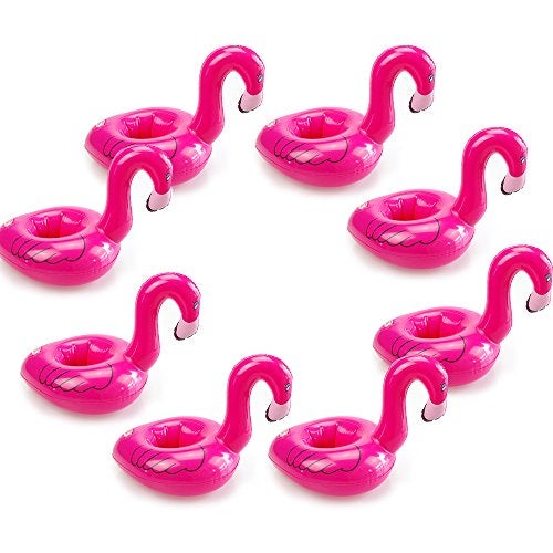 BFU Thicken Inflatable Flamingo Drink Holders, Inflatable Flamingo Coasters (8 Pieces), Pink - Image 4