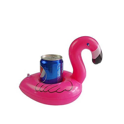 BFU Thicken Inflatable Flamingo Drink Holders, Inflatable Flamingo Coasters (8 Pieces), Pink - Image 2