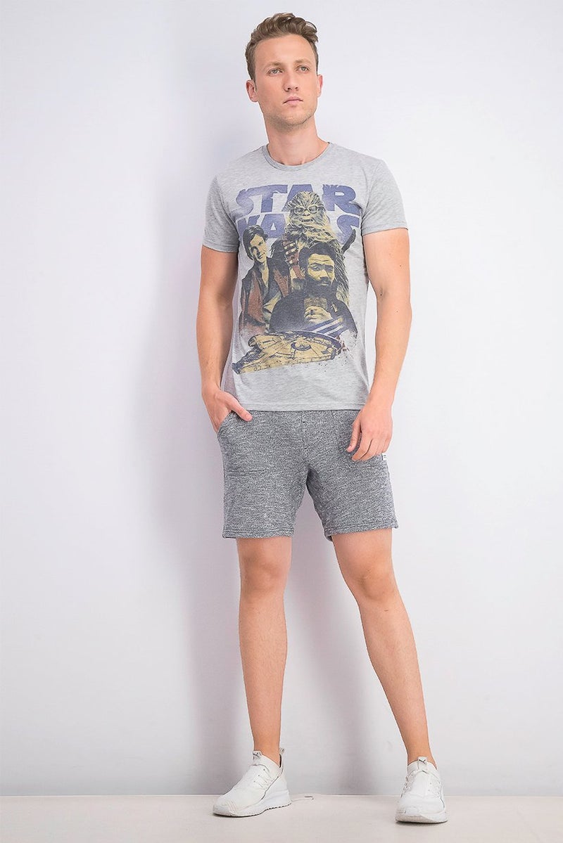 STAR WARS Men Graphic Print T-shirt, Grey - Image 3