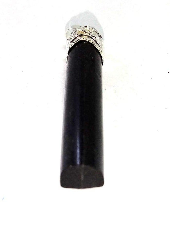 CA AGATE Black Agate Natural Pencil Point Pendant Necklace Healing Crystal Gemstone - Image 1