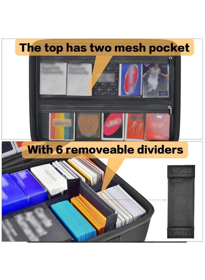 ALLPRIMO ALLPRIMO Trading Card Case Storage Box for 2700+ Cards. Deck Boxes Travel Organizer Holder Compatible with TCG/for Topps Baseball Sports/for C.A.H/for UNO/for MTG/for Yu-Gi-Oh Games -Black  - Image 3