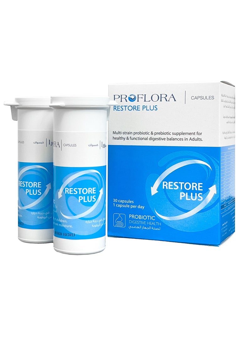 Proflora Proflora Restore Plus 15 Strains 12 BN CFU/Dose - 580mg Caps  - Image 1