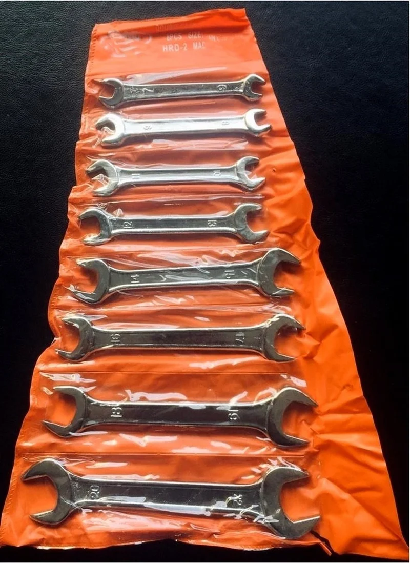 باركوفيكس 8 Piece Open End Wrench Set 8 Piece Double Mouth Flat 6-22 Wrench Set