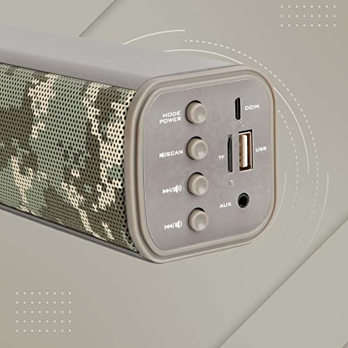 ZEBRONICS Vita Plus Mini 16w Soundbar Supporting LED Display, USB, SD Card, AUX, FM, TWS & Call Function. (Ice camo) - Image 5