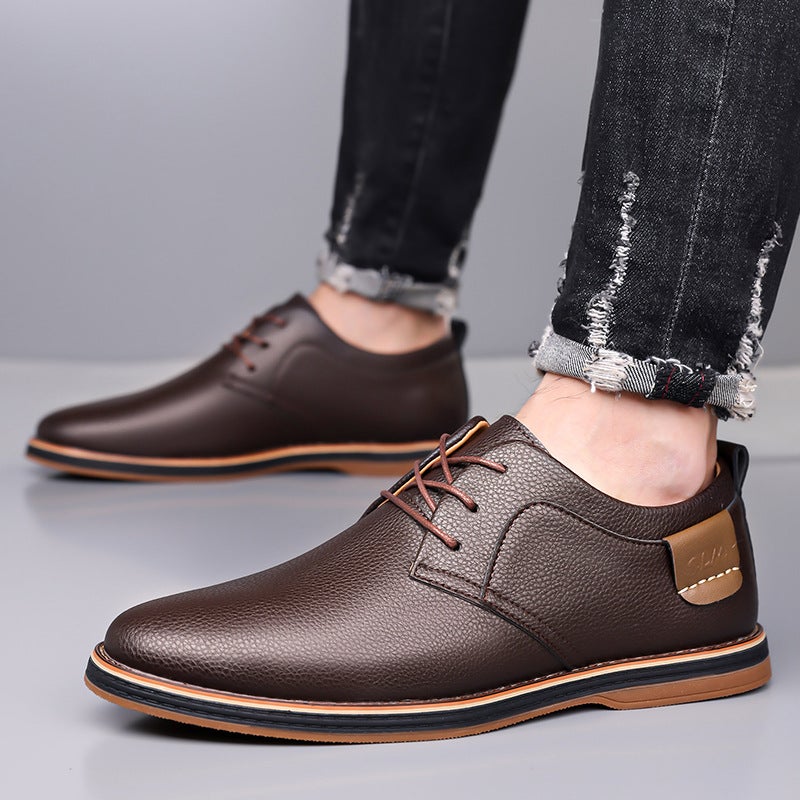 Plus Size Shoes Men'S 2025 Autum Business Formal British Style No. 38-48 Retro Trendyy Casual Leather Shoes Dropshipping - Image 4