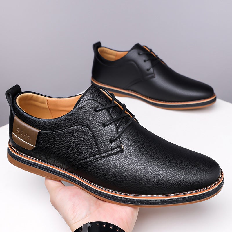 Plus Size Shoes Men'S 2025 Autum Business Formal British Style No. 38-48 Retro Trendyy Casual Leather Shoes Dropshipping - Image 2
